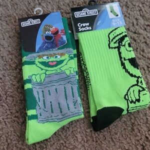 Sesame Street Oscar The Grouch Sock SET